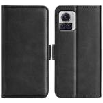 For Motorola Moto X30 Pro Dual-side Magnetic Buckle Horizontal Flip Leather Phone Case(Black)