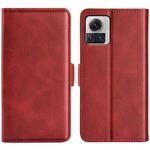 For Motorola Moto X30 Pro Dual-side Magnetic Buckle Horizontal Flip Leather Phone Case(Red)