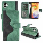 For Samsung Galaxy A04 Stitching Horizontal Flip Leather Phone Case(Green)