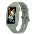 For Huawei Band 7 / 6 / 6 Pro Dotted Plaid Color Buckle Integrated Watch Band(Light Green)
