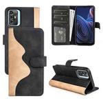 For ZTE Blade A72  Stitching Horizontal Flip Leather Phone Case(Black)