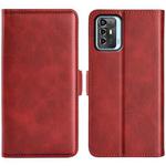 For ZTE Blade A72 5G Dual-side Magnetic Buckle Horizontal Flip Leather Phone Case(Red)