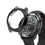 For Ticwatch Pro X Electroplated TPU Half Wrapped Watch Protective Case(Black)