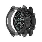 For Ticwatch Pro 3 GPS TPU Color Transparent Half Wrapped Protective Shell(Transparent Black)