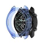 For Ticwatch Pro 3 GPS TPU Color Transparent Half Wrapped Protective Shell(Transparent Blue)