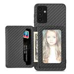 For Samsung Galaxy A13 5G Carbon Fiber Magnetic Card Wallet Bag Phone Case(Black)