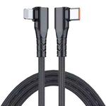 ENKAY Hat-Prince PD 20W Type-C to 8 Pin Dual Elbow Fast Charging Data Cable, Length:2m(Black)