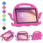 For Lenovo Tab M9 2023 Octopus Style EVA Hybrid PC Shockproof Tablet Case with Strap(Rose Red)