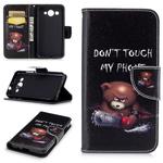 Colored Drawing Pattern Horizontal Flip Leather Case for Huawei Y3 2017, with Holder & Card Slots & Wallet(Bear)