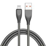 ENKAY ENK-CB131 USB to 8 Pin Carbon Steel Hose Spring 2.4A Fast Charging Data Cable, Length:1m(Black)