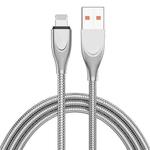 ENKAY ENK-CB131 USB to 8 Pin Carbon Steel Hose Spring 2.4A Fast Charging Data Cable, Length:1m(Silver)