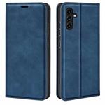 For Samsung Galaxy A14 5G Retro-skin Magnetic Suction Leather Phone Case(Dark Blue)