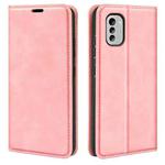 For Nokia G60 5G Retro-skin Magnetic Suction Leather Phone Case(Pink)