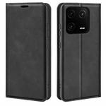 For Xiaomi 13 Pro Retro-skin Magnetic Suction Leather Phone Case(Black)