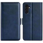 For Samsung Galaxy A14 5G Dual-side Magnetic Buckle Leather Phone Case(Dark Blue)