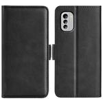 For Nokia G60 / G40 Fusion Dual-side Magnetic Buckle Leather Phone Case(Black)