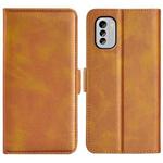 For Nokia G60 / G40 Fusion Dual-side Magnetic Buckle Leather Phone Case(Yellow)