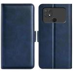 For Xiaomi Poco C40 Dual-side Magnetic Buckle Leather Phone Case(Dark Blue)