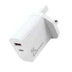 NORTHJO NOPD2502 PD 25W USB-C/Type-C + QC 3.0 USB Dual Ports Fast Charger, Plug Type:UK Plug(White)