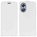 For OPPO A17 R64 Texture Vertical Flip Leather Phone Case(White)