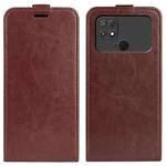 For Xiaomi Poco C40 R64 Texture Vertical Flip Leather Phone Case(Brown)