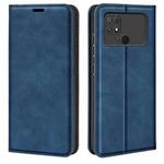 For Xiaomi Poco C40 Retro-skin Magnetic Suction Leather Phone Case(Dark Blue)