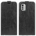 For Nokia G60 / G40 Fusion R64 Texture Vertical Flip Leather Phone Case(Black)