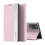 For Xiaomi 13 Lite Side Electroplated Adsorption Leather Phone Case(Pink)