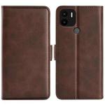 For Xiaomi Redmi A1+ Dual-side Magnetic Buckle Leather Phone Case(Brown)