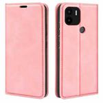 For Xiaomi Redmi A1+ Retro-skin Magnetic Suction Leather Phone Case(Pink)