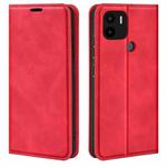 For Xiaomi Redmi A1+ Retro-skin Magnetic Suction Leather Phone Case(Red)