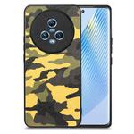 For Honor Magic5 Camouflage Leather Back Cover Phone Case(Yellow)