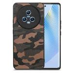 For Honor Magic5 Camouflage Leather Back Cover Phone Case(Brown)