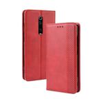 Magnetic Buckle Retro Crazy Horse Texture Horizontal Flip Leather Case for Xiaomi Redmi K20 /K20 Pro , with Holder & Card Slots & Photo Frame(Red)