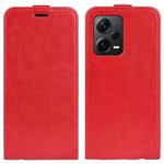 For Xiaomi Redmi Note 12 Pro+ Global R64 Texture Vertical Flip Leather Phone Case(Red)