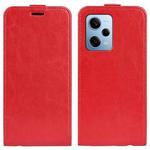 For Xiaomi Redmi Note 12 Pro 5G Global R64 Texture Vertical Flip Leather Phone Case(Red)
