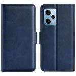 For Xiaomi Redmi Note 12 Pro 5G Global Dual-side Magnetic Buckle Horizontal Flip Leather Phone Case(Dark Blue)