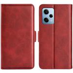 For Xiaomi Redmi Note 12 Pro 5G Global Dual-side Magnetic Buckle Horizontal Flip Leather Phone Case(Red)