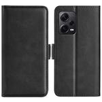 For Xiaomi Redmi Note 12 Pro+ Dual-side Magnetic Buckle Horizontal Flip Leather Phone Case(Black)