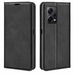 For Xiaomi Redmi Note 12 Pro+ 5G Global Retro-skin Magnetic Suction Leather Phone Case(Black)
