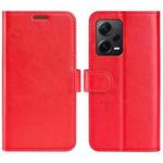 For Xiaomi Redmi Note 12 Pro+ Global R64 Texture Horizontal Flip Leather Phone Case(Red)