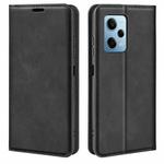 For Xiaomi Redmi Note 12 Pro 5G Global Retro-skin Magnetic Suction Leather Phone Case(Black)