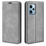 For Xiaomi Redmi Note 12 Pro 5G Global Retro-skin Magnetic Suction Leather Phone Case(Grey)