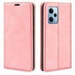 For Xiaomi Redmi Note 12 Pro 5G Global Retro-skin Magnetic Suction Leather Phone Case(Pink)