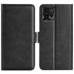 For Motorola Moto G72 Dual-side Magnetic Buckle Horizontal Flip Leather Phone Case(Black)