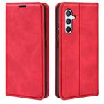 For Samsung Galaxy A54 5G Retro-skin Magnetic Suction Leather Phone Case(Red)