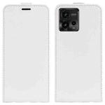 For Motorola Moto G72 R64 Texture Single Vertical Flip Leather Phone Case(White)