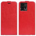 For Motorola Moto G72 R64 Texture Single Vertical Flip Leather Phone Case(Red)