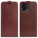 For Motorola Moto G72 R64 Texture Single Vertical Flip Leather Phone Case(Brown)