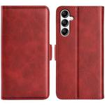 For Samsung Galaxy A34 Dual-side Magnetic Buckle Horizontal Flip Leather Phone Case(Red)